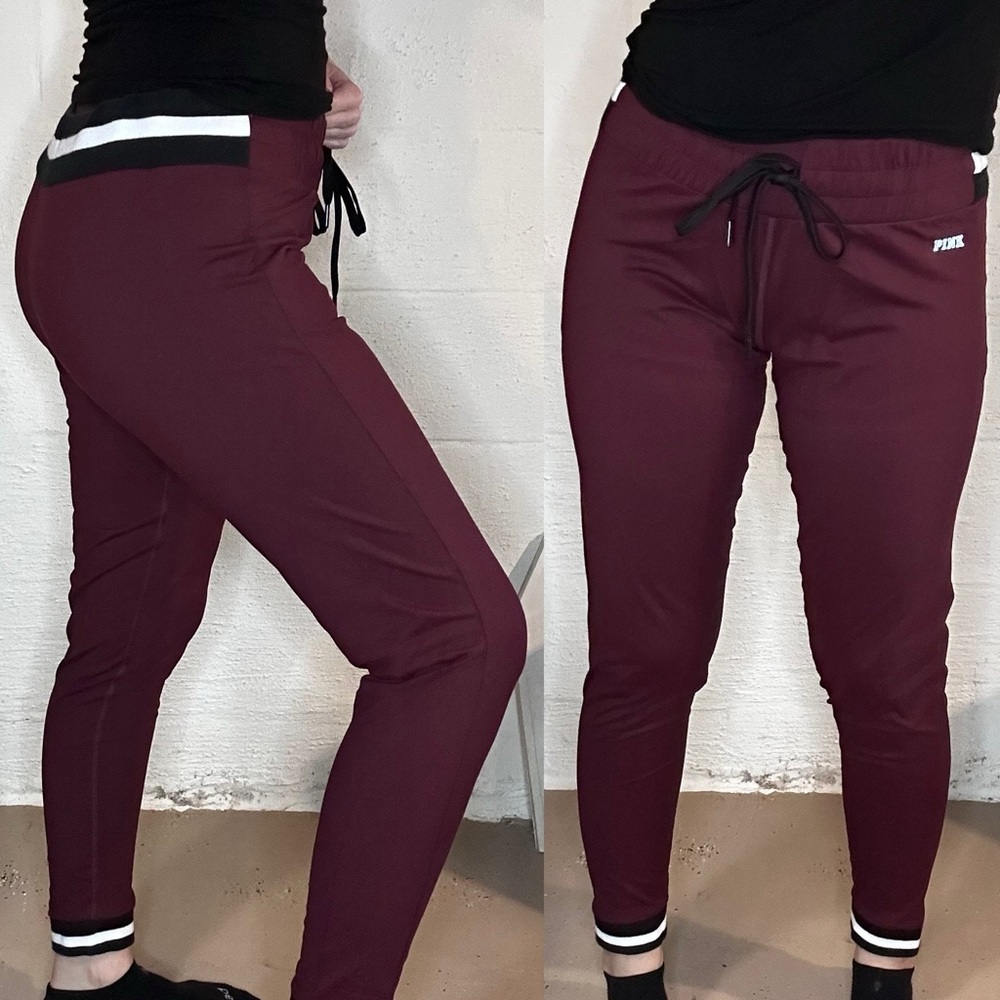 VS PINK maroon joggers